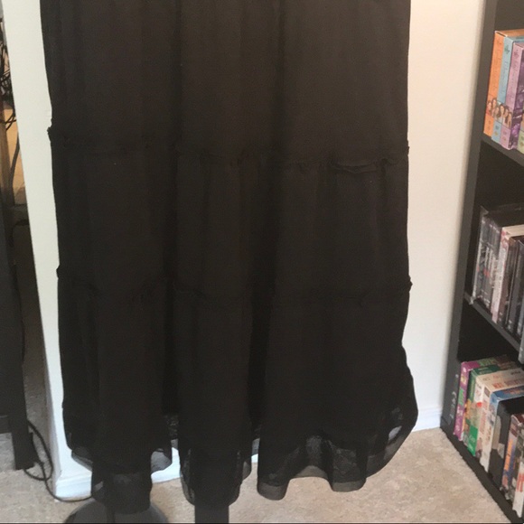 Ann Taylor Loft Black Maxi Ruffle Skirt - Picture 10 of 12